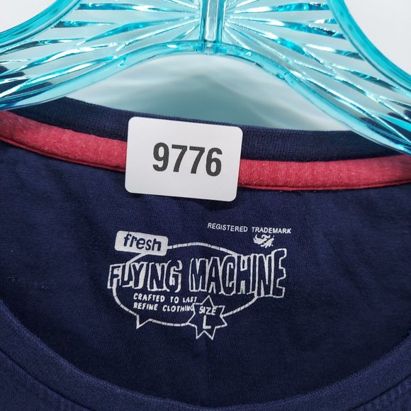 flying machine blue shirt Size Large - Picture 3 of 8